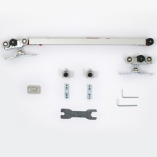 Розсувна система VILLES 5660/100 на 1-двері, 100 кг + подвійний доводчик, сіра