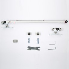 Розсувна система VILLES 5660/130 на 1-двері, 130 кг + подвійний доводчик, сіра