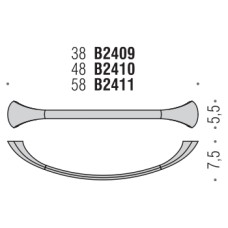 Вішалка одинарна, хром, 48 см