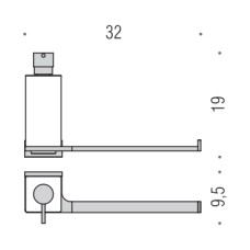 Дозатор рідкого мила та вішалка одинарна  