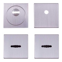 Комплект броненакладки Protect 60*60 mm з декоративними накладками хром матовий