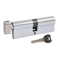 Циліндр дверний ВRUNO 40/30мм ZN лазерний 70мм 5 ключів, поворотник, хром