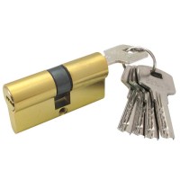 Циліндр дверний ВRUNO 30/30мм ZN лазерний 60мм 5 ключів, латунь