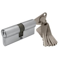 Циліндр дверний ВRUNO 35/35мм ZN англійський 70мм 5 ключів, хром