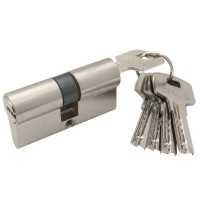 Циліндр дверний ВRUNO 30/30мм ZN лазерний 60мм 5 ключів, нікель