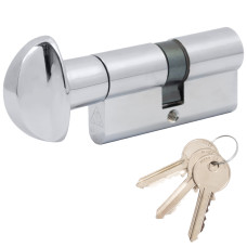 Циліндр дверний Cortellezzi Primo 117F 30/30 мм, ключ/поворотник, хром
