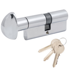 Циліндр дверний Cortellezzi Primo 117F 35/35 мм, ключ/поворотник, хром