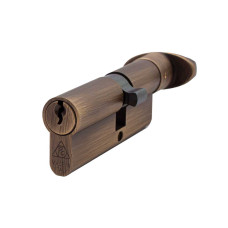 Циліндр дверний Cortellezzi Primo 117F 45x35 ключ/поворотник, бронза античная