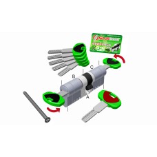 Циліндр Securemme 3220CCS50501X5 К22 50/50 мм 5кл +1 монтажний ключ мат.хром