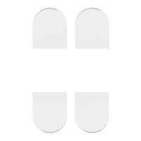 AGB Art. E302001106 Набір ковпачків для завіси Eclipse нікель (38753)