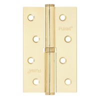 Завіса дверна Fuxia 100 * 2,5 * 2,5 (1 підшипник, сталь) полірована латунь (права) (13518)