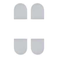 AGB Art. E302001144 Набір ковпачків для завіси Eclipse сірий (39091)