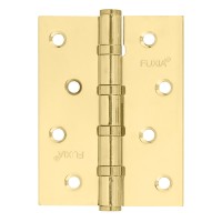 Завіса дверна Fuxia 100 * 2,5 (4 підшипника, сталь) поліролвання латунь (10175)