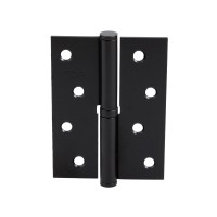 Завіса дверна RDA 100*3*2,5 (1 підшипник, сталь) чорний матовий (ліва) (64653)