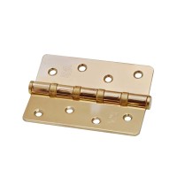 Завіса дверна RDA 100 * 3 * 2,5 (4 підшипника, сталь) закриваюча R5 полірована латунь (31327)