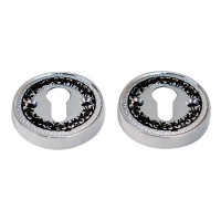 Накладка Antique Collection F85 хром/чорний лак ключ (29841)