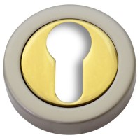 Накладка дверна під ключ Fimet 2031К F95 полірована латунь/матовий хром (3836)