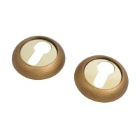 Накладка дверна під ключ RDA RY 59 полірована латунь/матова кава (Gracia, Largio) (36021)