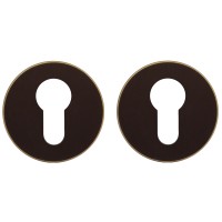 Дверна накладка під циліндр RDA, матова бронза, (розетта 6 мм)