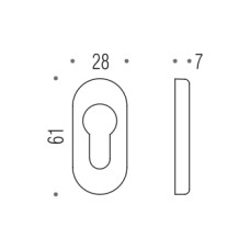 Дверна накладка Colombo Design CD 73 BS під ключ матовий хром (12234)