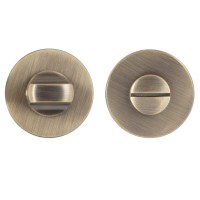 Дверна накладка під WC Comit матова антична латунь (розетта 6 мм)