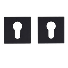 Дверна накладка під циліндр Comit чорний матовий (розета 6 мм)