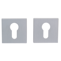 Дверна накладка під циліндр RDA, брашований матовий хром, (розетта 6 мм)