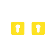 Дверна накладка під ключ Colombo CC23 лимонно-жовтий Oneq