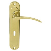 Ручка на планці Comit 119/009 (200 * 40mm) 72мм полірована латунь проріз (11711)