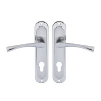 Pучки на планці Bruno Bravo 85мм хром/матовий нікель ключ (39890)