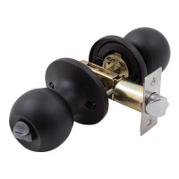 Дверна Ручка кноб 607 MBC ET матовий чорний з ключами (49419)