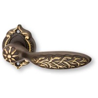 Ручка на круглій розетті Fadex 1065 Shamira антична латунь/коричнева ф/з (27592)