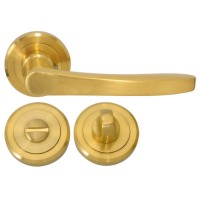 Дверна ручка RDA Nika з накладками-поворотниками золото (11624)