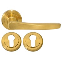 Дверна ручка RDA Nika з накладками під ключ золото (11623)