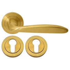 Дверна ручка RDA Stella з накладками під ключ матове золото (11215)