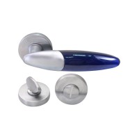 Ручка Mandelli 501 Bip матовий хром/синій R WC (3351)