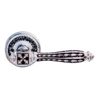 Дверна ручка RDA Antique Collection Roma 818 хром/чорний лак(29827)