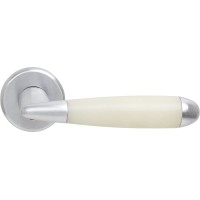 Дверна ручка на розетті Olivari Aster матовий хром/порцеляна