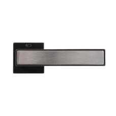 Дверна ручка на розетті CONVEX 2185 чорний матовий / матовий хром R ф/з