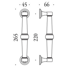 Ручка тягнуча Colombo Design Antologhia Ottocento КОТ16-BRV лакована бронза (23846)