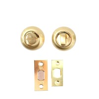 Комплект засувка 249 + накладка WC 59 матова латунь/полірована латунь