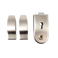 Комплект для скляних дверей Comit (6003-ECO/Z + 16000ECO/A), під циліндр матовий хром