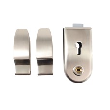 Комплект для скляних дверей Comit (6003-ECO/Z + 16000ECO/A), під циліндр матовий хром