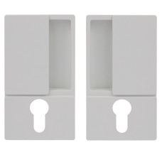 Ручка для розсувних дверей AGB WAVE B3000301FM під циліндр, білий матовий