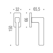 Colombo Ручка віконна Esprit BT12 DK/SM хром