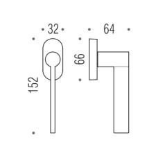 Colombo Ручка віконна Tool MD12 DK/SM матовий хром