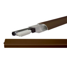 Поріг алюмінієвий накладний з гумовою вставкою Comaglio 1450 коричневий (83-63см) (36032)