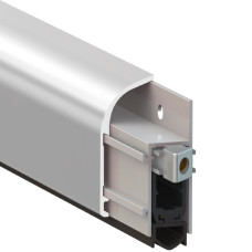 Поріг алюмінієвий накладний з гумовою вставкою Comaglio 1450 83-63 см срібло