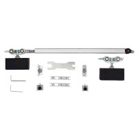 Розсувна система VILLES 3470/N для скляних дверей вагою до 100 кг, чорний