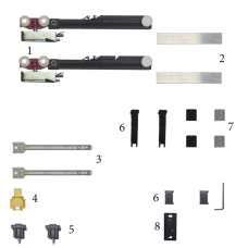 Розсувна система FLUID EVOLUTION на 1-двері 30-80 кг (хв. ширина 650 мм)г +2 вбудованих доводчика (50 мм)